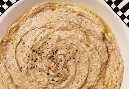 Hummus con Mediterráneo Vivo y Ajo Loco